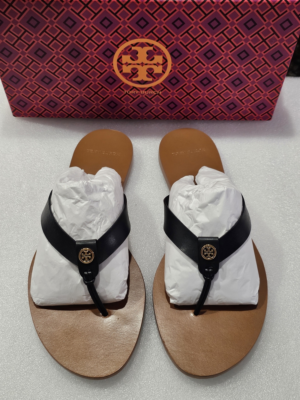 Tory Burch Manon Thong Sandals Calf Leather